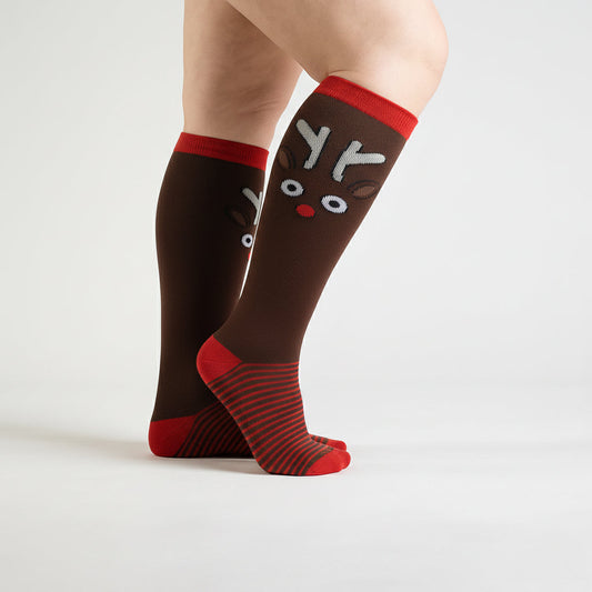 Reindeer Compression Socks